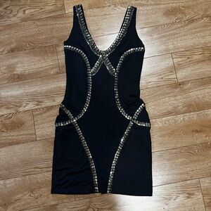 Elegant Black Dress with Subtle Gold Accents